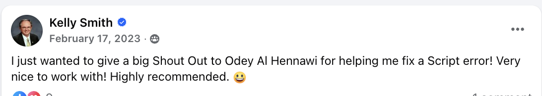 Client testimonial - Kelly Smith